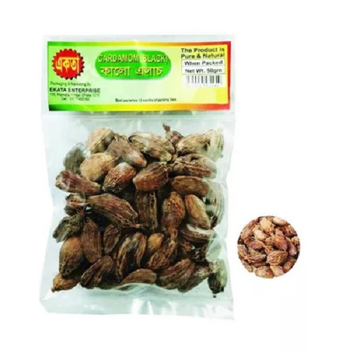 একতা কালো এলাচি ৫০ গ্রাম