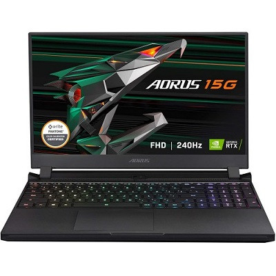 GIGABYTE AORUS 15G XC 15.6 INCH THIN BEZEL 240HZ FULL HD DISPLAY CORE I7 10TH GEN 32GB RAM 512GB SSD GAMING LAPTOP WITH RTX 3070 8GB GRAPHICS