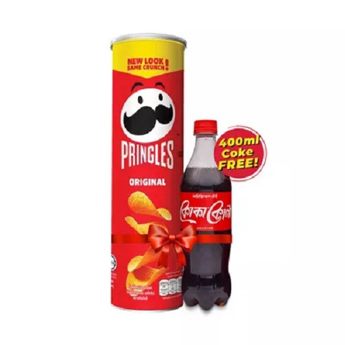প্রিঙ্গেলস অরিজিনাল পটেটো চিপস (ফ্রী কোকা কোলা ৪০০ মিলি)