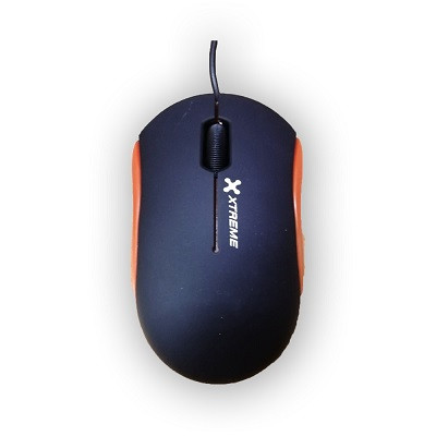 Xtreme M302 Black USB Orange Wired Optical Mouse