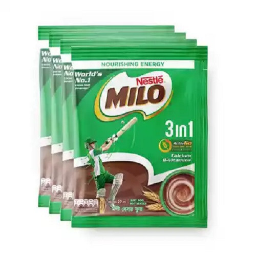 নেসলে মিলো ১ এর ভেতর ৩ চকলেট মাল্ট ড্রিংক মিক্স ২৫ গ্রাম ৪ টি