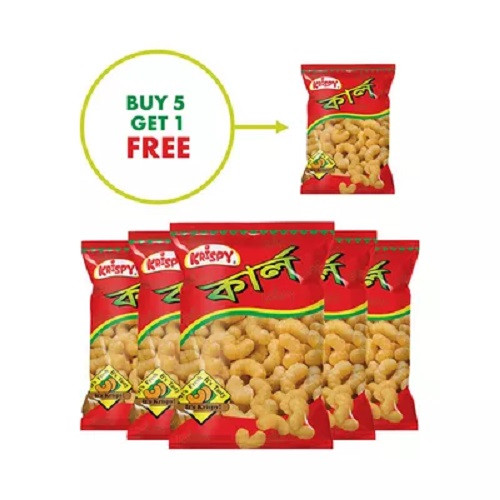ক্রিসপি কার্ল চিপস  (৫ টি কিনলে ১ টি ফ্রি)